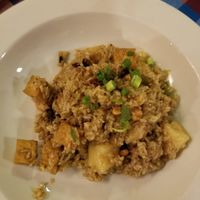 Pineapple fried rice (no egg, sub tofu) at Thai Time Cafe in Joplin