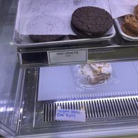 They wet out of the cinnamon rolls but did have vegan dulche de leche along with this Oreo crème pie   at Little Blue Bakehouse in Raleigh