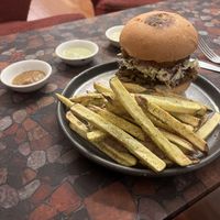 Pulled seitan burger  at Altramuz in La Paz