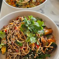 Bang Bang Soba noodle salad at Greens & Grains Cafe in Beaconsfield