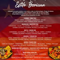 Menú de paellas, incluye la vegana  at A La Paella in Levittown