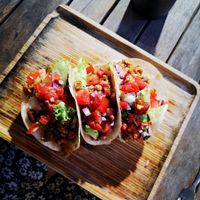 Tacos tofu spicy vegan at Adobo Mexican Grill in Da Nang