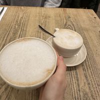 Large and regular cappuccino   at Le Pain Quotidien - Spuistraat in Amsterdam