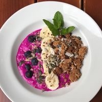 Dragonfruit smoothie bowl at Le Pain Quotidien - Spuistraat in Amsterdam