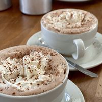 Hot chocolate   at Café Klint in Nykoebing Sjaelland