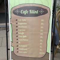 Coffee menu  at Café Klint in Nykoebing Sjaelland