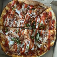 Spicy pizza (didn’t come with V chicken for some reason?)   at Pizza Anytime Legacy in Kuala Lumpur