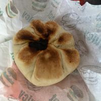 Pizza burger (tasted more of a curry with cheese?)  at Pizza Anytime Legacy in Kuala Lumpur