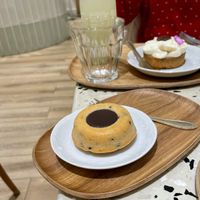 Almond tigré & banana crème tart avec ginger soda   at Michel MaBelle Saint Pierre in Bordeaux