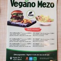 Menu 1 at Vegano Mezo in Berlin
