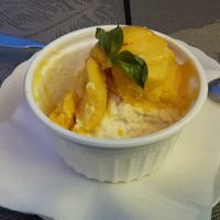 Dessert. Milch Reis but not exactly like on the menu. at Vegano Mezo in Berlin