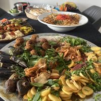 Shared platters for a party - just ask, they are happy to cater and my guests loved the food   at Vegano Mezo in Berlin