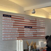 4 vegan options   at Isola Gelato in Cowes