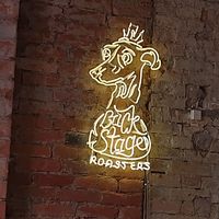 Logo at Backstage Cafe in Vilnius