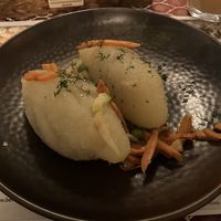 Vegan Cepeliniai - dumplings  at Bernelių užeiga in Vilnius