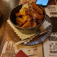 Garlic bread, no cheese at Bernelių užeiga in Vilnius