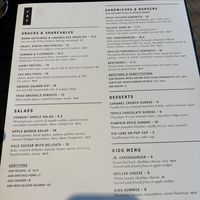 Menu as of November 2025  at Ferment Brewing Company in Hood River