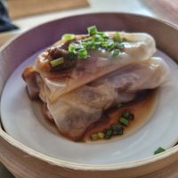 Reisrolls with planted "BBQ pork" at OMA MAO in Zurich