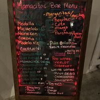 Menu   at Mamacita's in Culebra