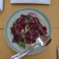 Beetroot salad at Via Con Me in Bologna