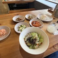  Egan japchae and side dishes    at Sulgodang in Busan