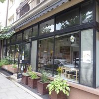 Shop front at Massolit Bakery & Cafe in Krakow