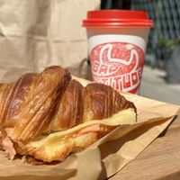 Cheddar Croissant Sandwich  at Bad Attitude Bread in Toronto