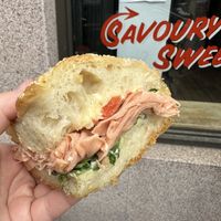 Ham and Roasted Red Pepper Sandwich!  at Bad Attitude Bread in Toronto