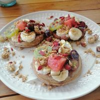 Tortillas mit Früchten, Nüssen und Honig (Vegetarisch) at Wanaka in Tarifa