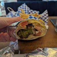 Vegan falafel wrap at Gyros And Tzatziki in San Francisco