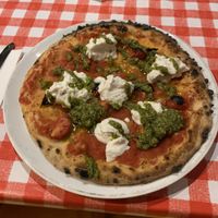 Vegan & GF ‘margarita extra'  at Pizza Pilgrims in Cambridge