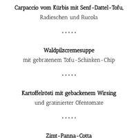 Veganes 4 Sterne Menü der Herbst Saison  at Heck-Art in Chemnitz