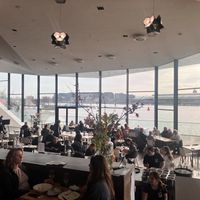 Prachtig uitzicht op het IJ  at Eye Bar Restaurant in Amsterdam