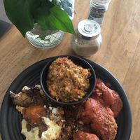 Moussaka, Kitchari Dhal & Koftas w Roasted Tomato Chutney! at Giri Kana Cafe in Southport