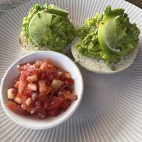 Avocado bagel   at Karmer Traders Hostel in Kampot