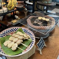 Charcoal-grilled Bananas (at breakfast)  at Somying's Kitchen in Pak Chong