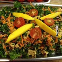 all hail kale salad! with mangos! at Healthy Junk in Anaheim