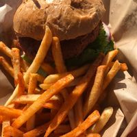 Burger and Fries at Healthy Junk in Anaheim