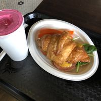 Beet It Juice and Croissant Sandwich Special at Healthy Junk in Anaheim