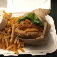 “Chicken” sandwich! So good! at Healthy Junk in Anaheim