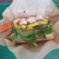 Meatball sandwich at Healthy Junk in Anaheim