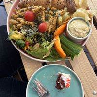 Pasty with salad. Mmmm!  at Hunglish Cafe & Refill Store in Brighton