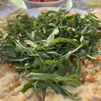 Vegan focaccia and sweet potatoe fries  at Manouche  in Valletta