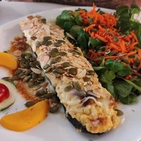 Courgette with cheese at El Laurel in Salamanca