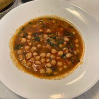 Garbanzo bean stew at El Laurel in Salamanca