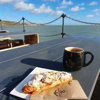 Almond croissant 😋 at Harbour Coffee Co in Folkestone