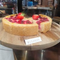 Vegan cake at Hvelvet Bistro in Aandalsnes