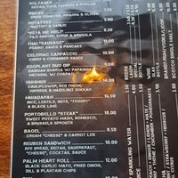 Menu at VÜMO in Porto