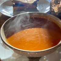 Tomato soup with grilled cheese   at Heirloom in Vancouver