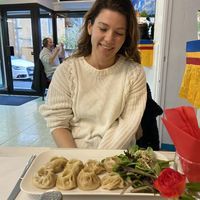 Vegan steamed buns  at Mama Momo in Sarlat-la-caneda